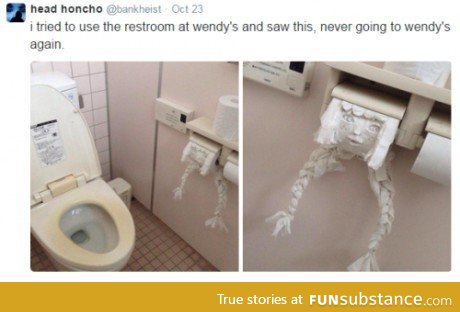 Wendy's in the toilet