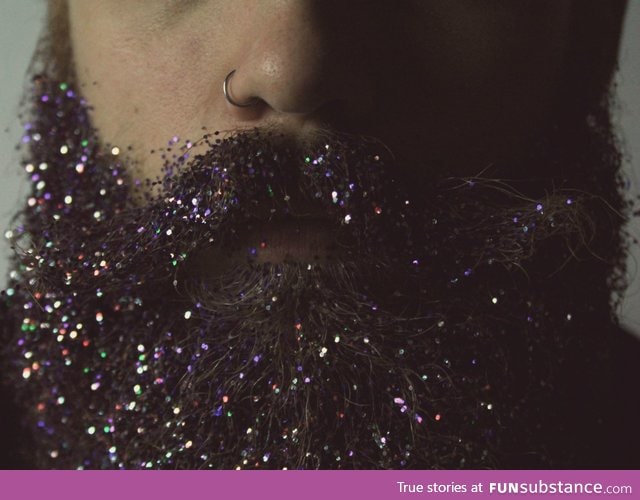If there is one thing more permanent than a tattoo.. It's a glitter beard