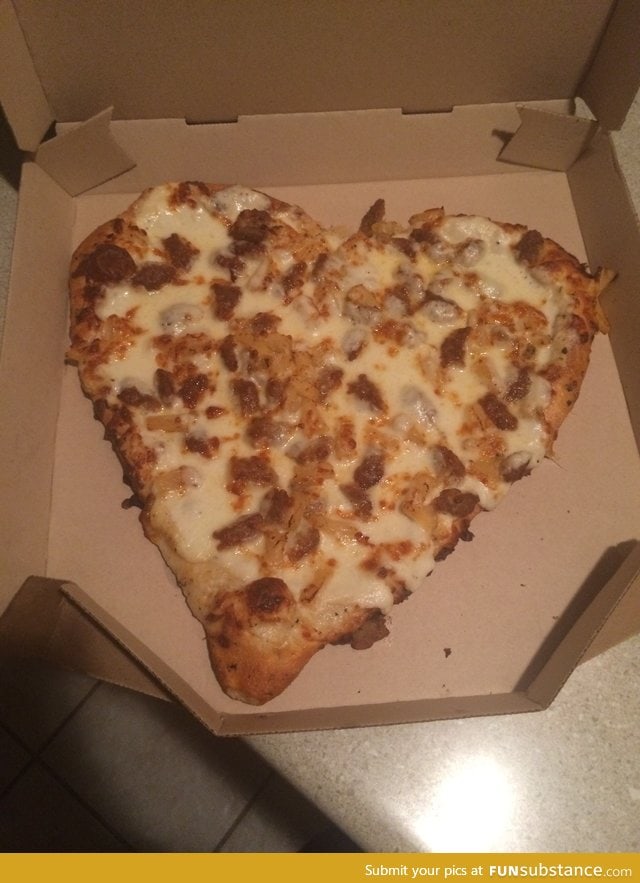 Valentine's pizza (this is a thing, an actual thing)