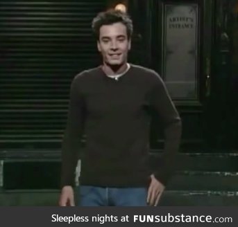 In Jimmy Fallon's audition tape for SNL he looks just like Ted Mosby