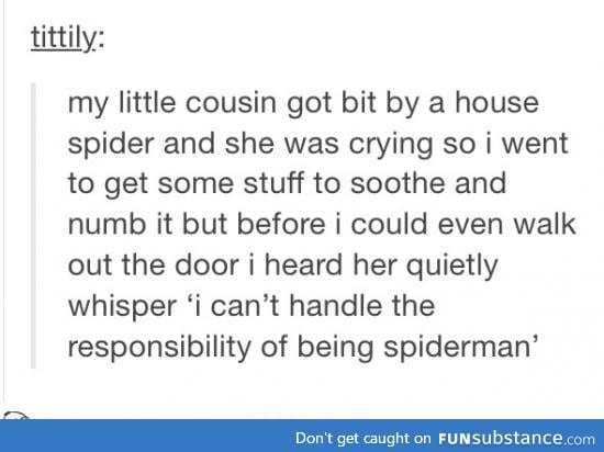 When a spider bites you