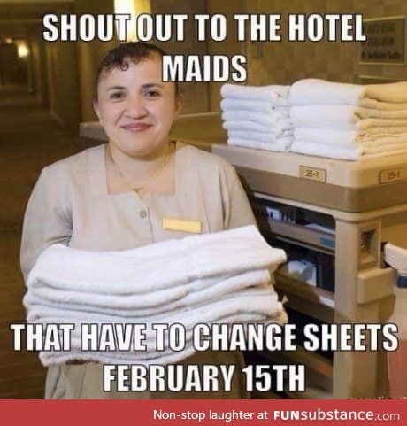 Changing hotel sheets