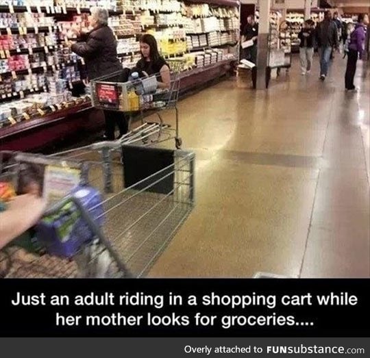 Young at heart at the groceries