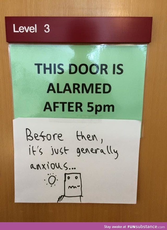 On a door at University