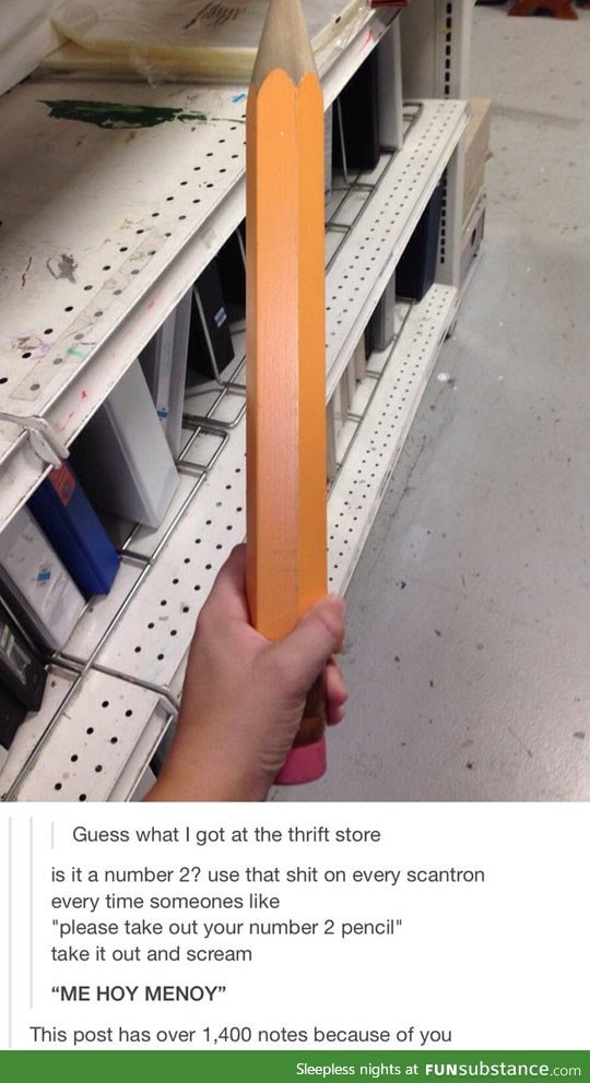 I need this giant pencil