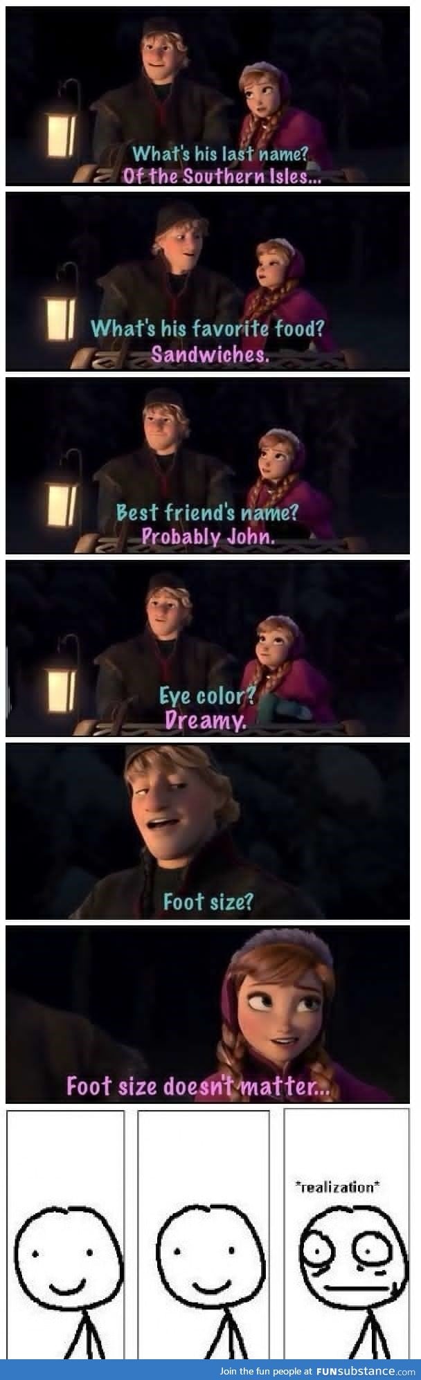 After realizing this Joke, I was Frozen still