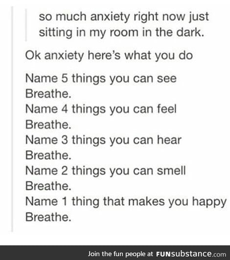 If you suffer from anxiety/panic attacks