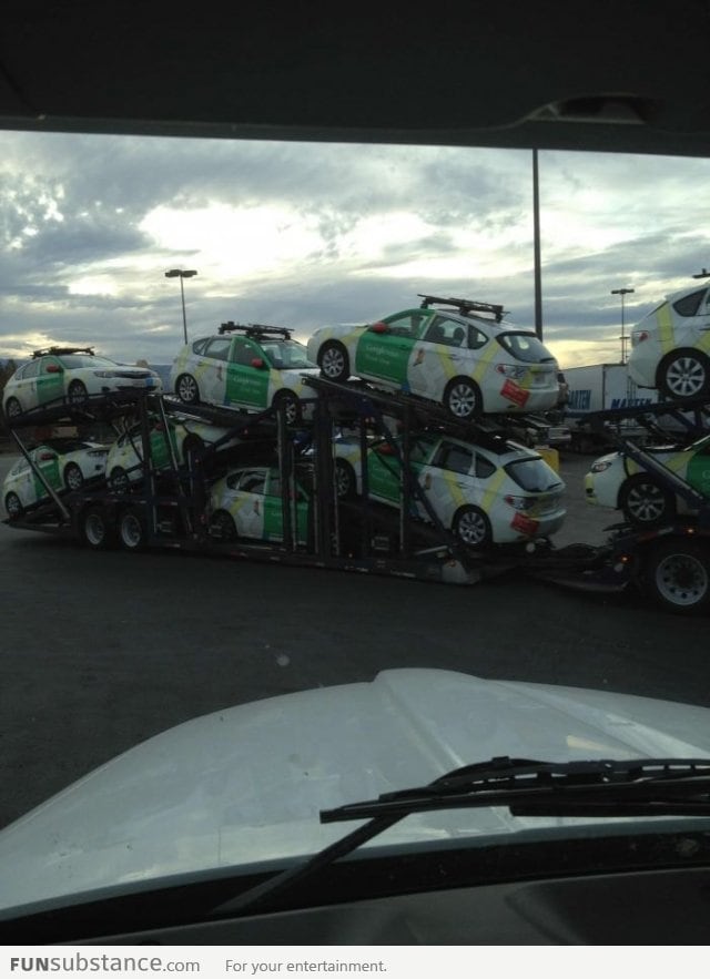 I don't always see Google Maps cars, but when I do I see many