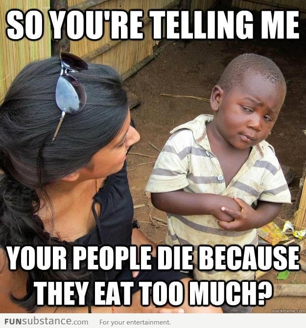 Third World Skeptical Child on the obesity diseases