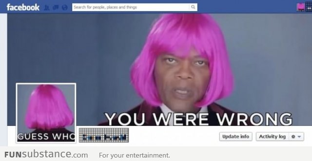 I love my friend's Samuel L Jackson Facebook profile