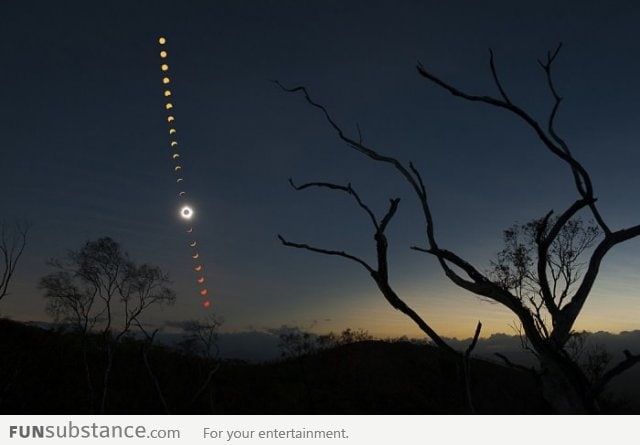 Total solar eclipse happened in Australia