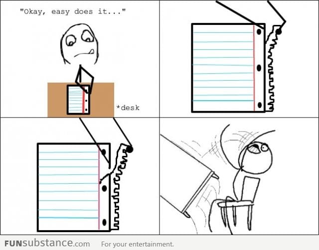 This happens every time I tear a paper from a notebook