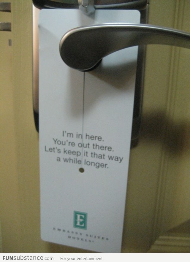 Funny "Do Not Disturb" sign