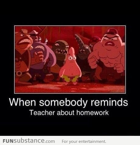 Reminding the teacher about homework