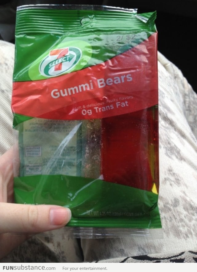 When you leave a bag of gummy bears in the car over the summer