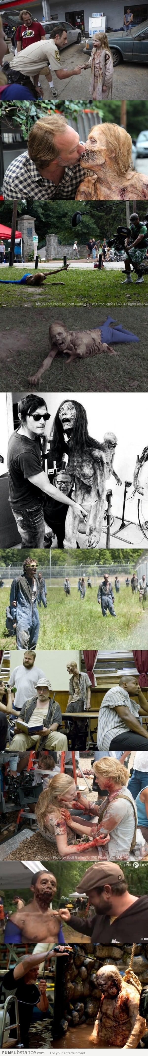 The Walking Dead backstage