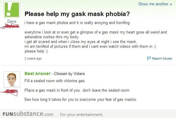 How to overcome gas mask phobia