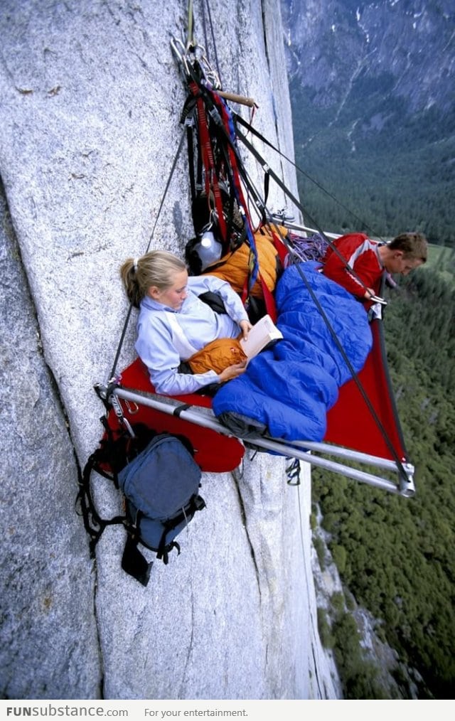 Just hanging out on the cliff