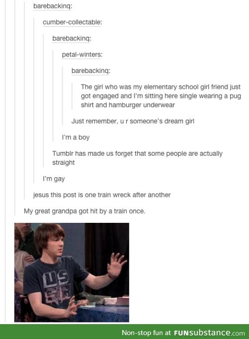 Tumblr itself is just one giant train wreck