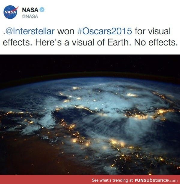 NASA shows its love to Interstellar