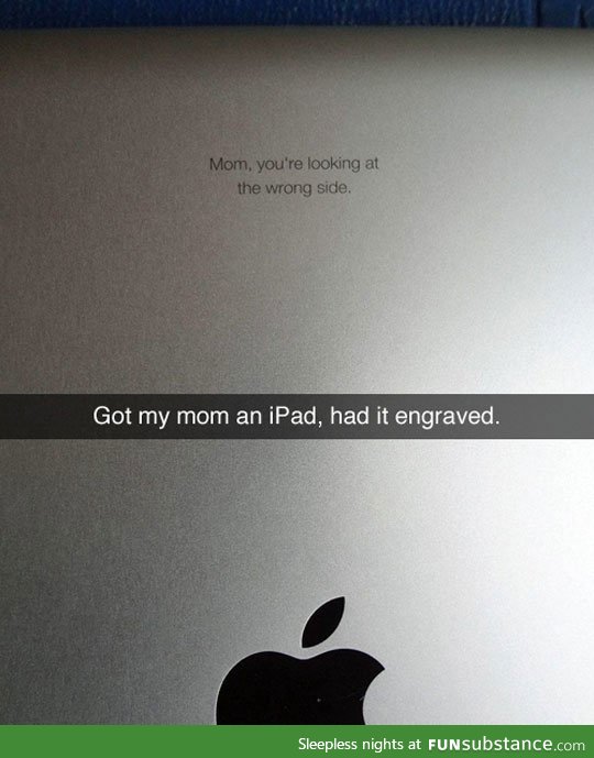 Telling mom how to use an ipad