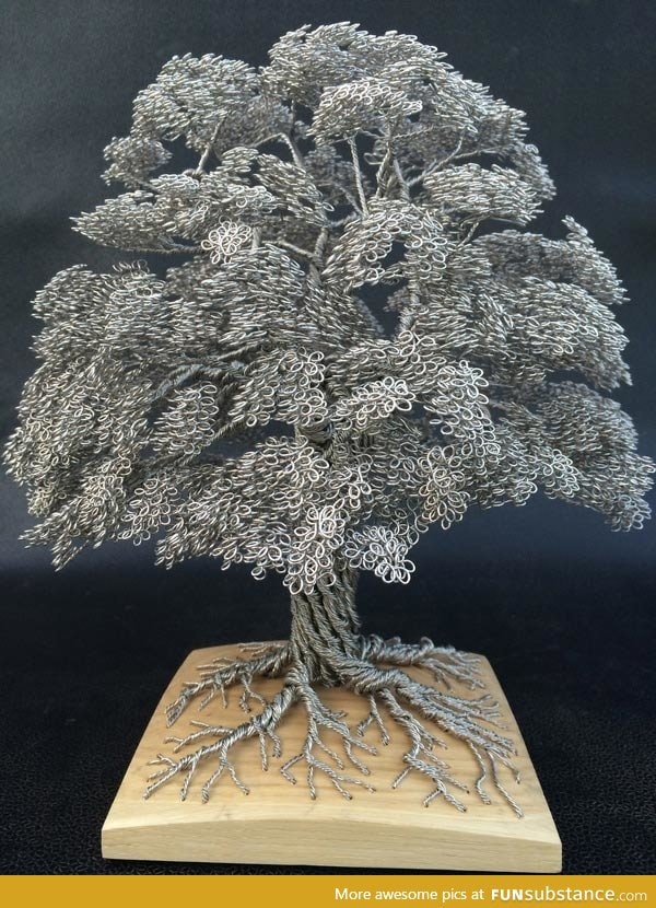 Tree made from aluminum wire