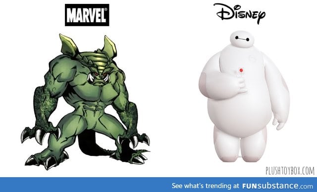 These are both Baymax, Marvel vs Disney Comparison