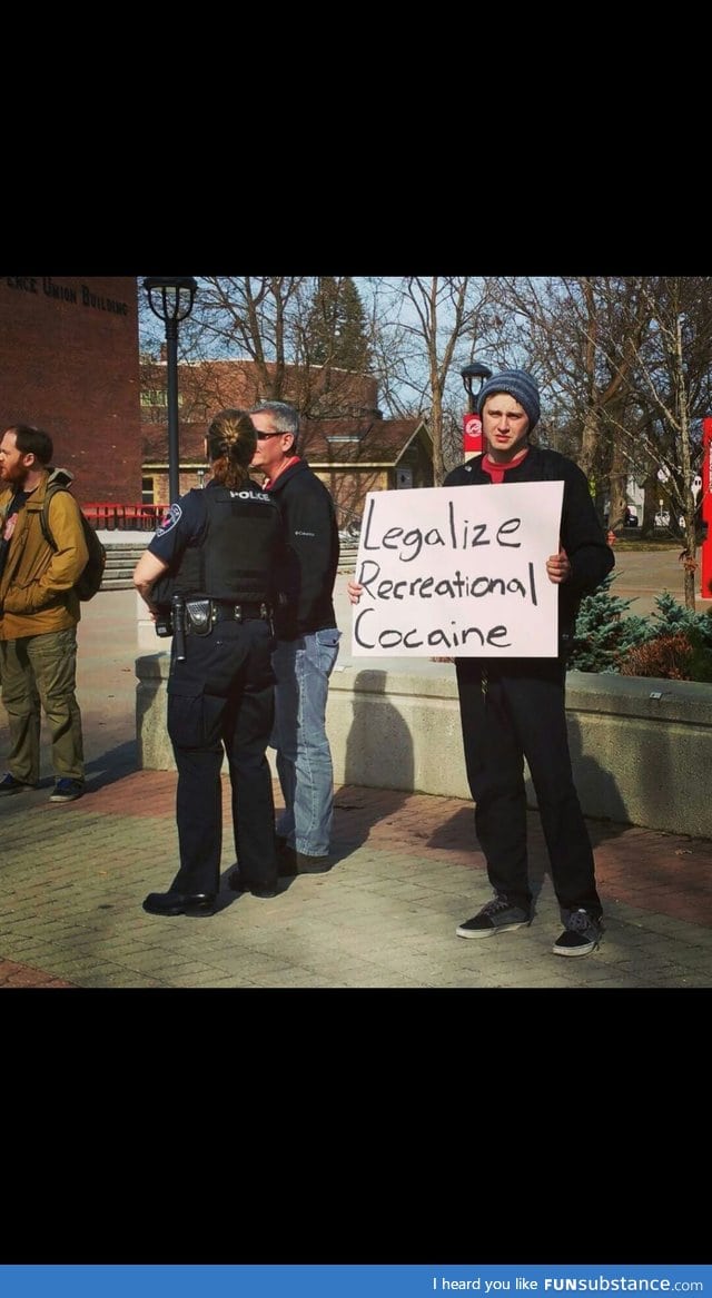 This guy protesting on campus