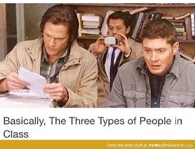 Three types of people in class