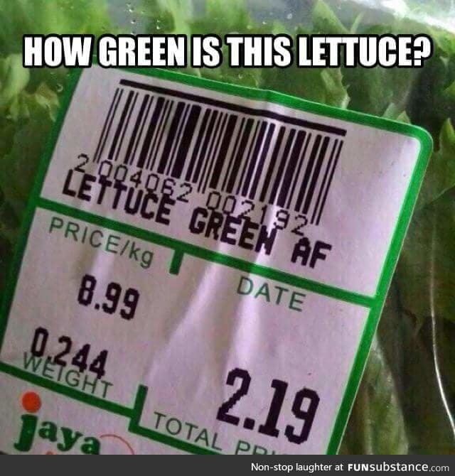 How green this lettuce?
