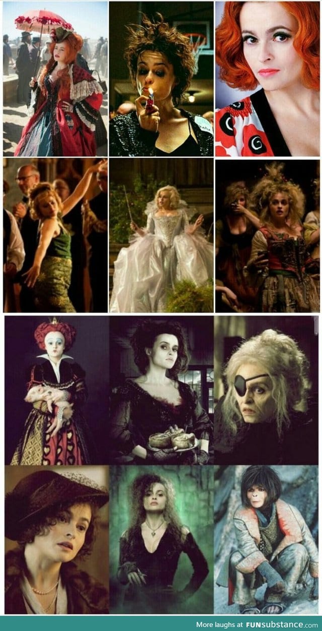 Female version of Johnny Depp. Helena Bonham Carter