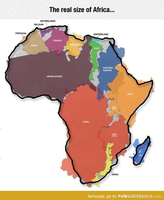 Africa is huge
