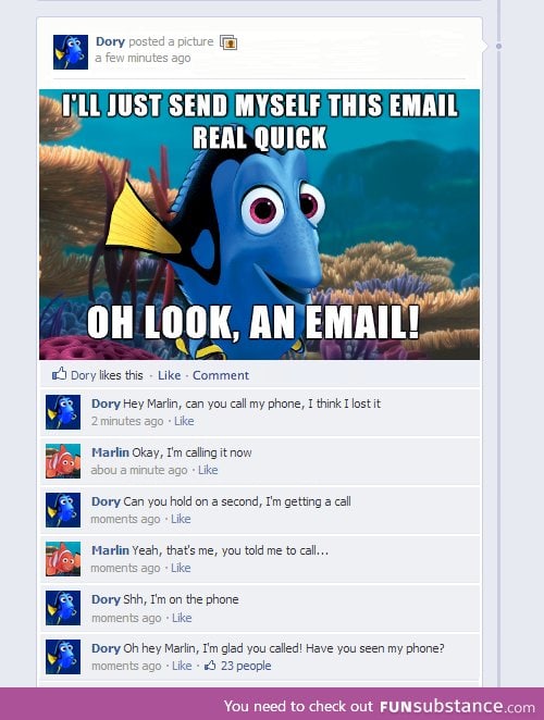 Dory and Marlin on FB