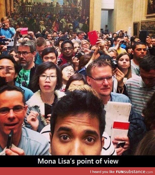 Mona Lisa's point of view