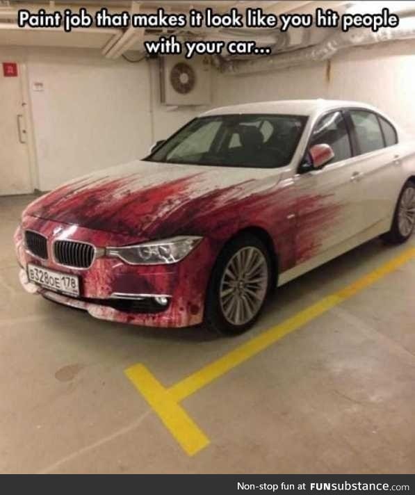 Bloody car paint