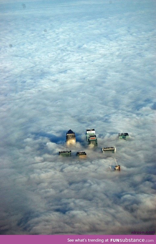London City from the airplane window