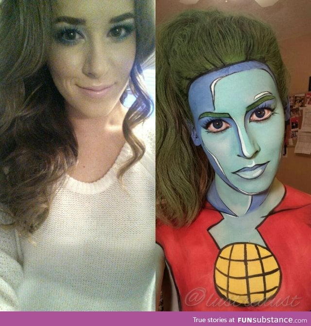 Girl turns herself into Captain Planet