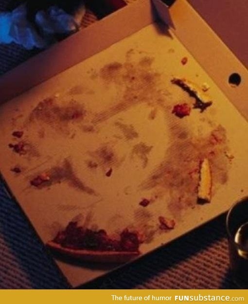 Hitler showed up in this pizza grease
