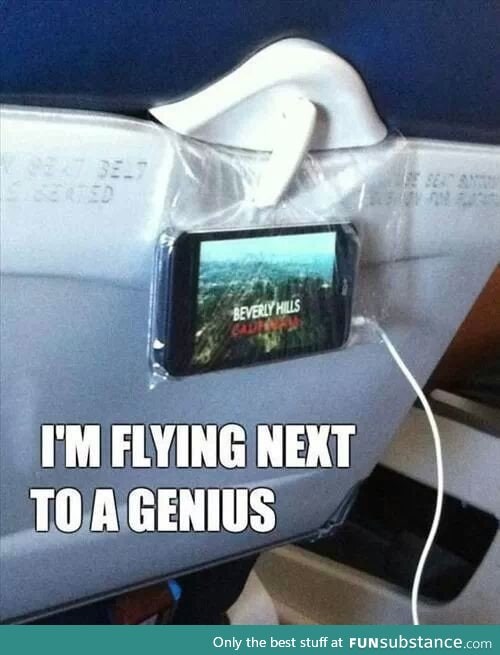 Phone inside a plastic bag. Genius!