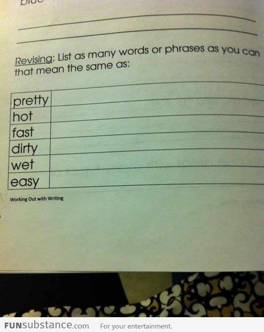 From a Grade 4 English texbook