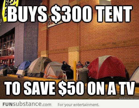 Black Friday Shoppers will do anything for a deal