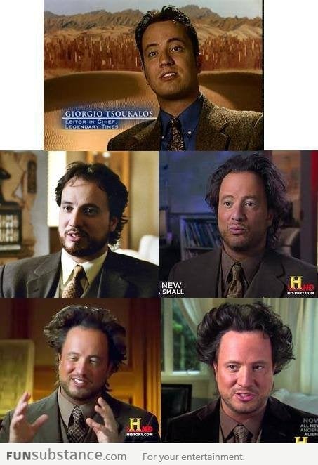 The evolution of 'Aliens' guy