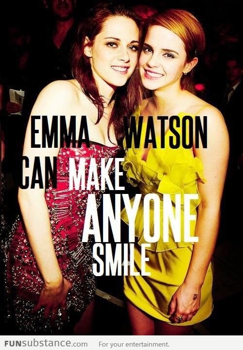 Emma Watson made Kristen Stewart smile!