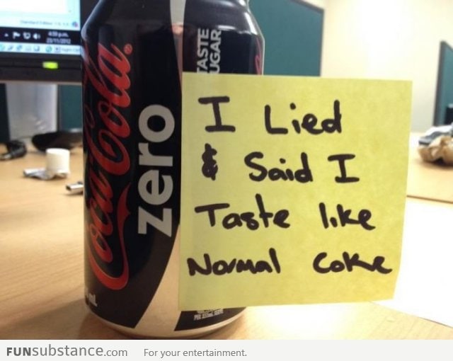 Shameful Coke Zero
