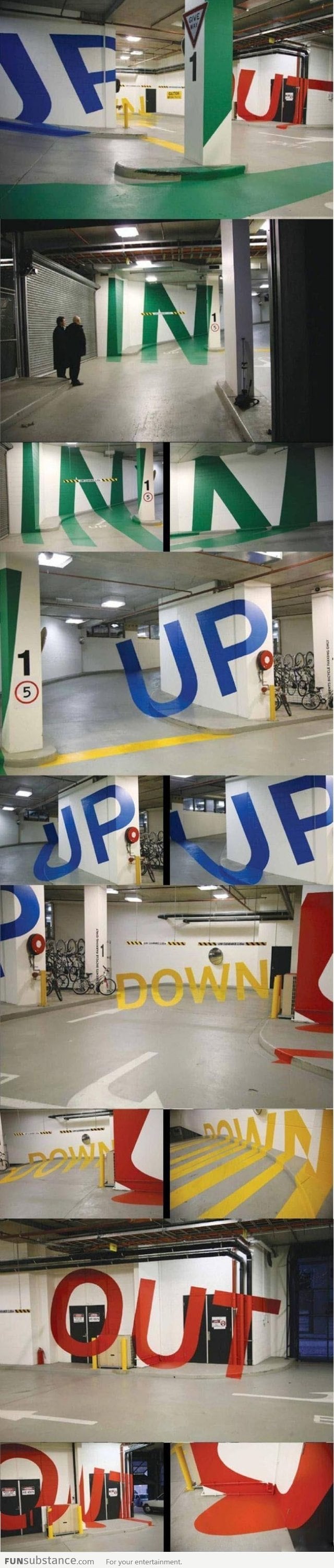 This is one cool parking hall