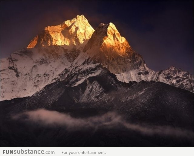 The Himalayas at sunrise