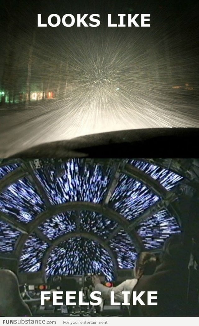 Driving when it's snowing