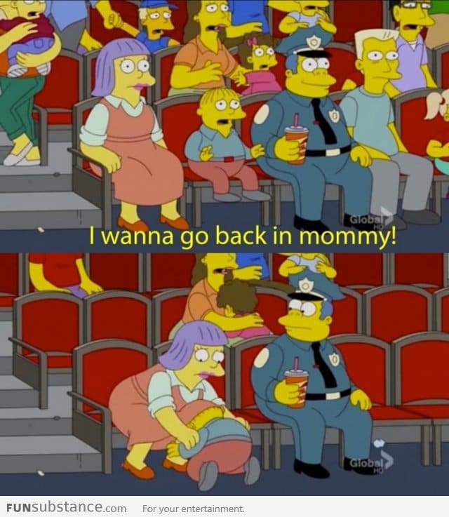 When I watch a horror film with my mum