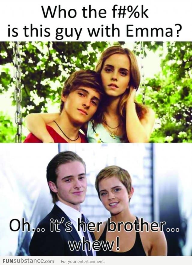 Who is with Emma Watson?