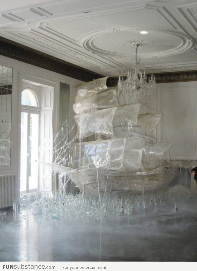 Mind blowing ice sculpture